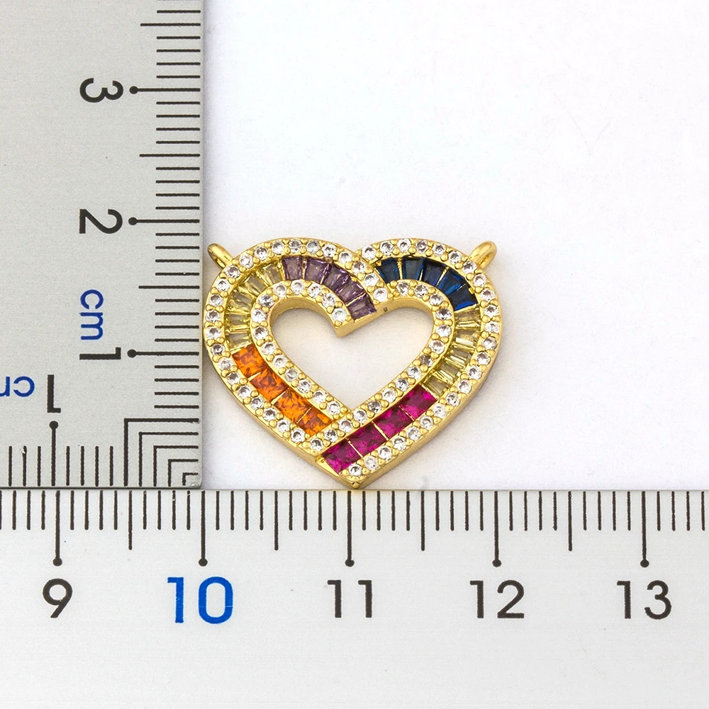 Collana romantica da donna con iniziale CZ Collana a forma di cuore con pendente in rame arcobaleno Collana lunga con catena a serpente Gioielli per ragazze da donna Miglior regalo