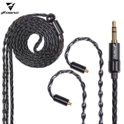 FDBRO 8core MMCX 2Pin 0.78mm A2DC Silver Plated Earphone Cable 2.5/3.5/4.4mm Balanced Headset Audio Jack Cable For SE315 SE425