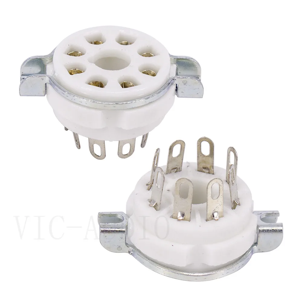 10PCS K8A 8หลอดซ็อกเก็ต GZC8-Y-1สำหรับ5AR4 5U4G 7199 6V6 KT66 KT88 6SL7 6SN7สูญญากาศ Amplifer เสียง HIFI DIY