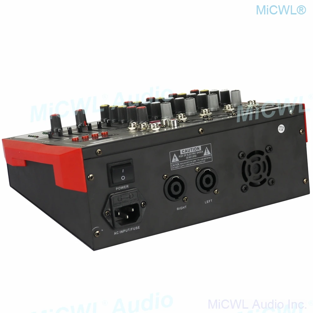 6 قناة خلاط مع 400 واط مكبر كهربائي بلوتوث ستيريو الصوت خلط Consol المدمج في 2x200 واط الطاقة أمبير 48 فولت تسجيل