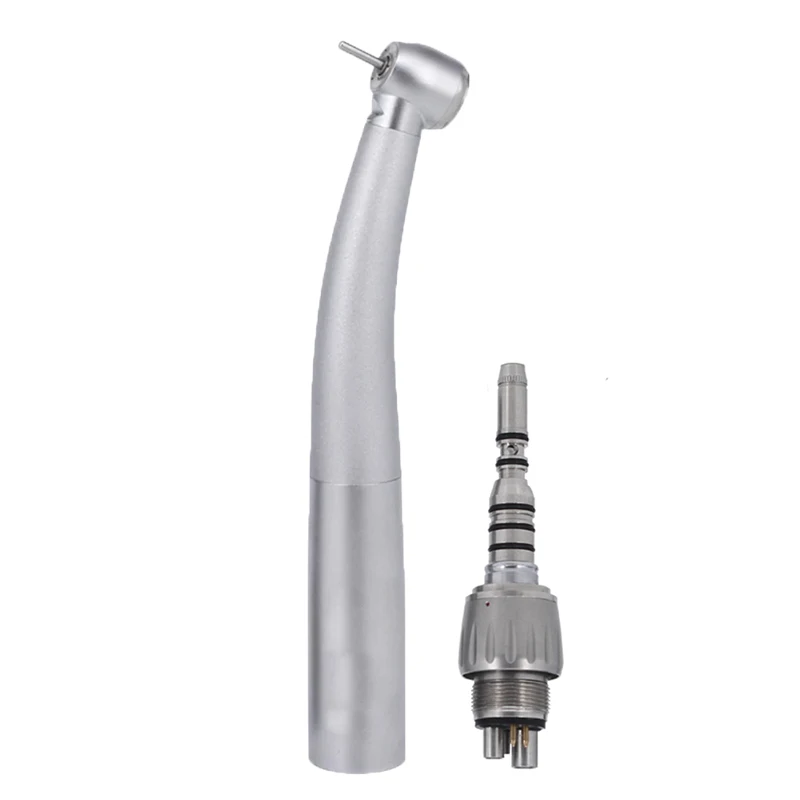 4Hole Quick Coupling Dental Optical Fiber LED Turbine High Speed Handpiece 4 Water Spray Compatible with KV Type 2 Hole Handpiec