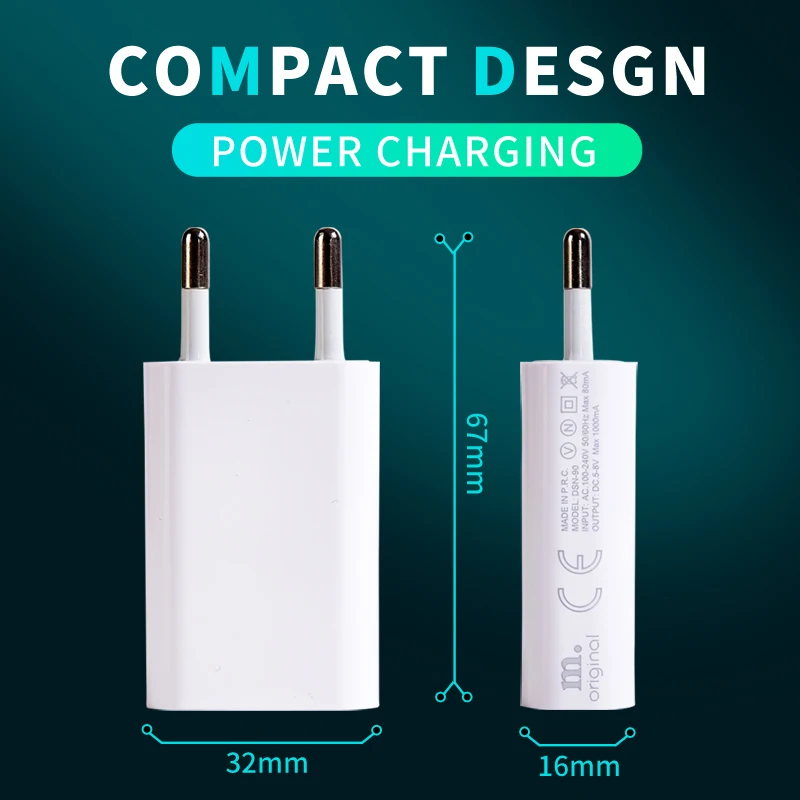 20pcs eu stecker 5v 1a usb wand handy ladegerät tragbarer lade block reise netzteile für iphone samsung xiaomi huawei – Detail 2