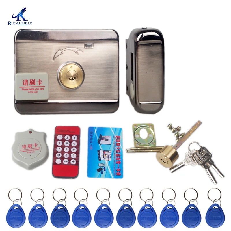 1000Users Keyless Electronic Door Lock Swipe Card LOCK Remote Control Lock Key Swipe Locks with ID Card Reader