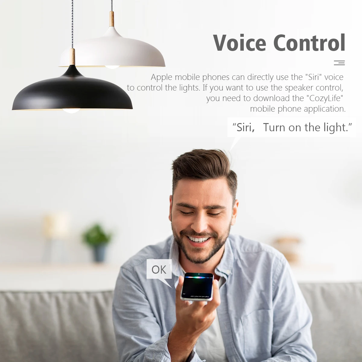 Apple Homekit WIFI LED Smart lamp 9W RGB Voice Control Smart Home Bulb Work With Dohome Apple IOS / Bluetooth 4.0 lighting