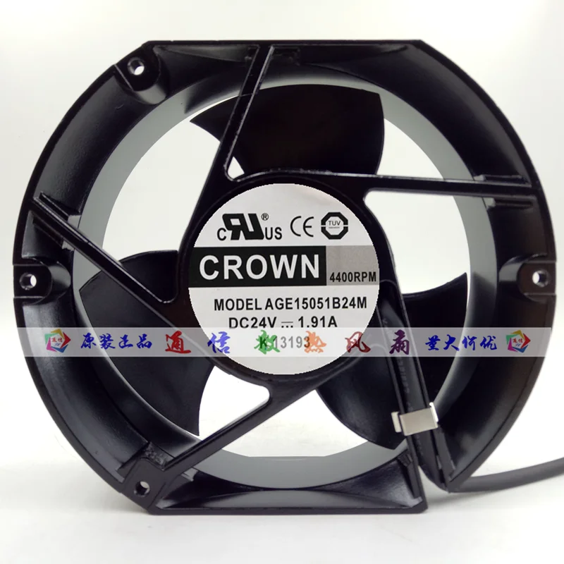 

CROWN AGE15051B24M DC 24V 1.91A 172x150x51mm 3-Wire Server Cooling Fan