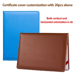 Luxury Leather Certificate Holder A4 A5 Diploma Cover,Custom Blank Folio Certificate