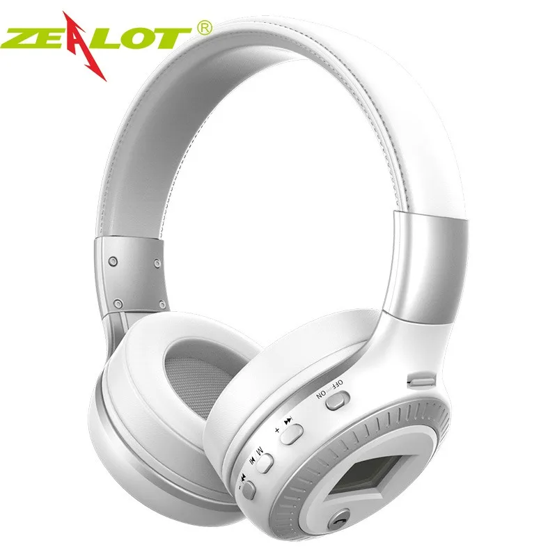 

ZEALOT B19 Bluetooth Headphones Wireless Stereo Earphone Headphone with Mic Headsets Micro-SD Card Slot FM Radio For Phone & PC