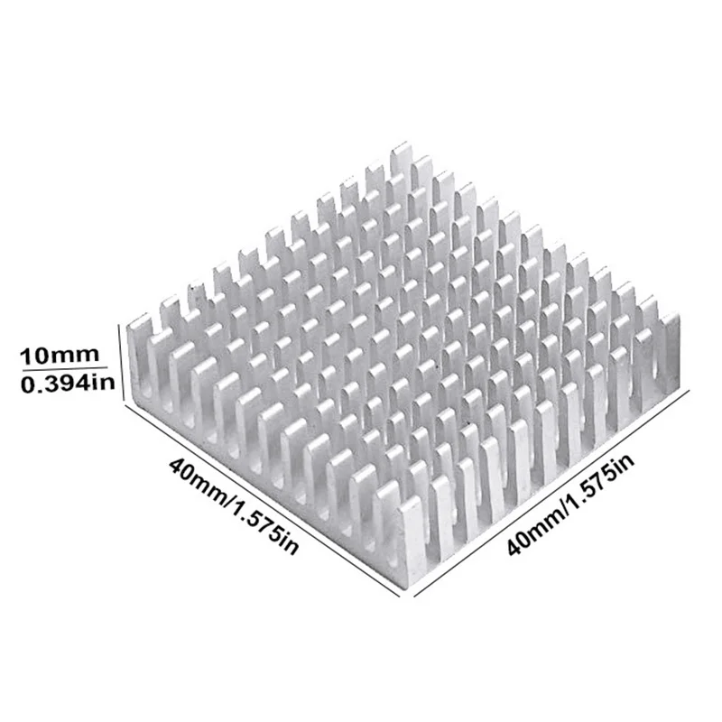 10pcs 40x40x11mm 4cm 40mm Aluminum Heatsink Heat Sink Radiator Cooling cr For Electronic Chip IC LED With Thermal Conductive