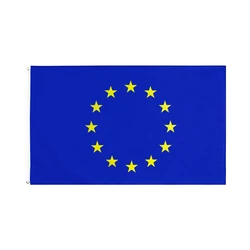FLAGHUB 60X90 90X150cm Large European Union EU Flag Euro Flag Europe Super Polyester Emblem The Council Europe For Decoration