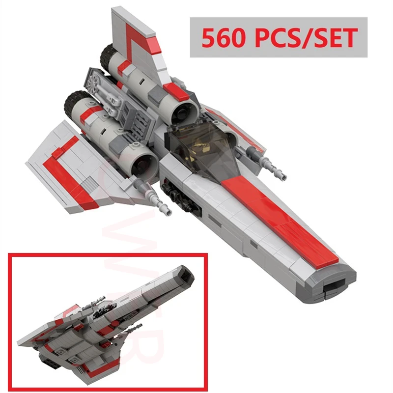 Battlestar Galactica Colonial Viper MK1 Space Fighter Building Blocks Assembly Buildmoc Bricks MOC-45867 DIY Toys Kids Xmas Gift