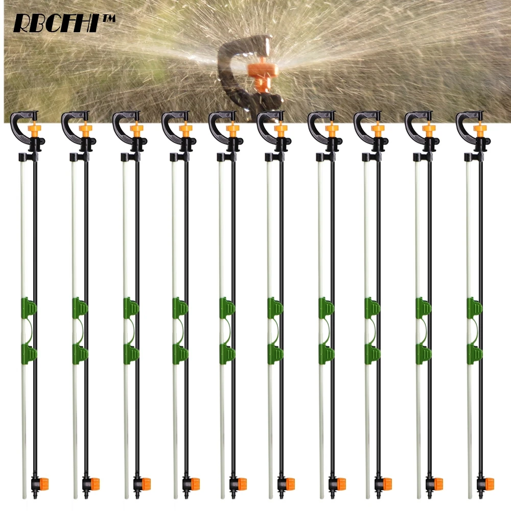 

Gardens Automatic Rotating Sprinklers with Holder Irrigations Plants Flowers 360 Degrees G Type Nozzles Sprayer Watering System