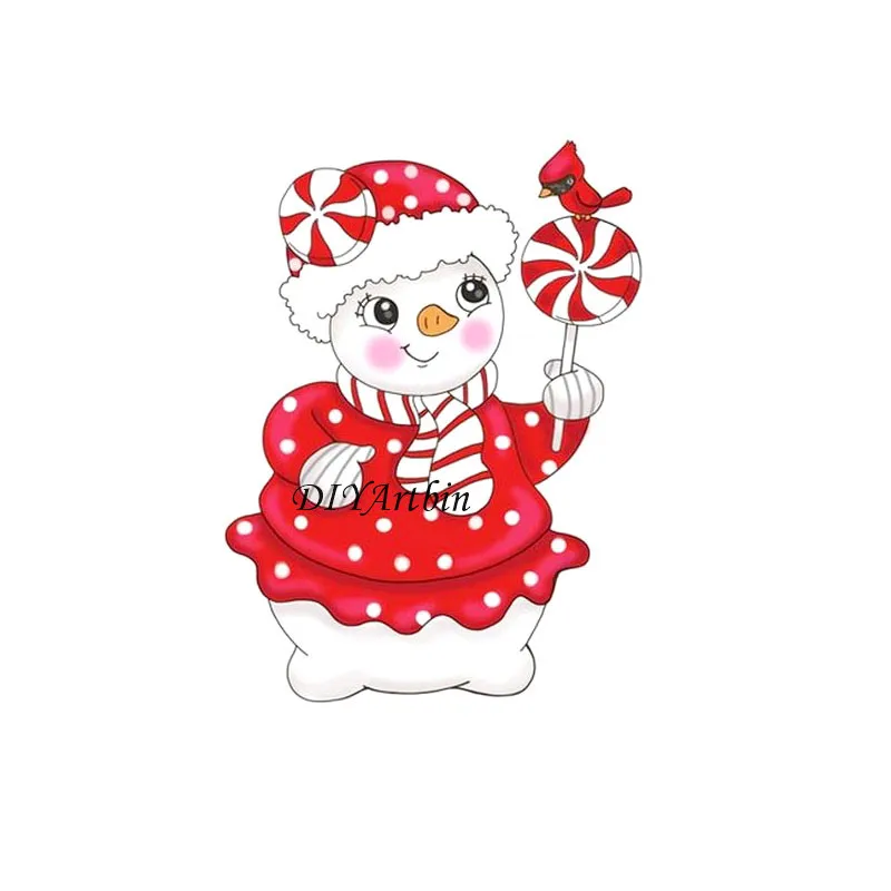 New Arrival Christmas Snowman Peppermint Cutting Dies Metal Scrapbooking Dies Happy Brithday Card