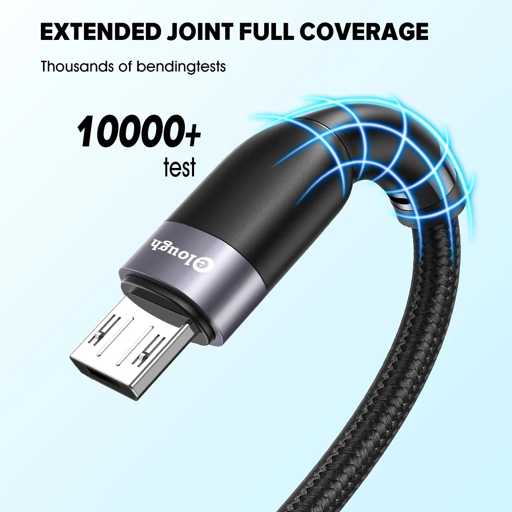 Elough Micro USB Cable 3A Fast Charging Phone Charger Fast Charging Wire For Samsung Xiaomi Android Smartphone Phone USB Cable