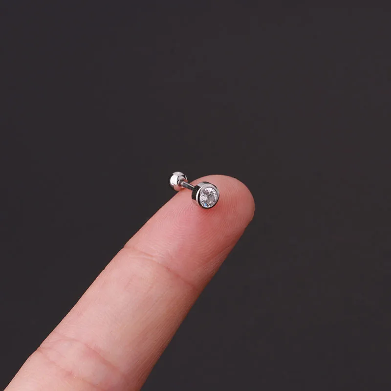 Nuovo 1 pz acciaio inossidabile luna fiore Bar orecchio Piercing cartilagine elica Piercing donna uomo gioielli per il corpo