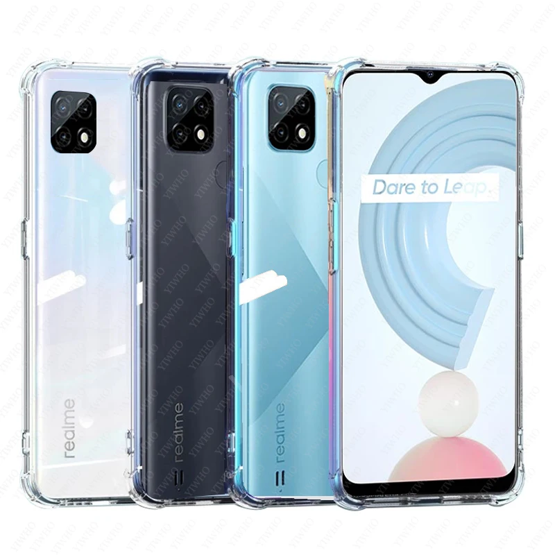 For OPPO Realme C21 Realmi C 21 21C Case Transparent Soft Silicone Phone Back Case TPU Cover For Realme RMX3201 phone Cases