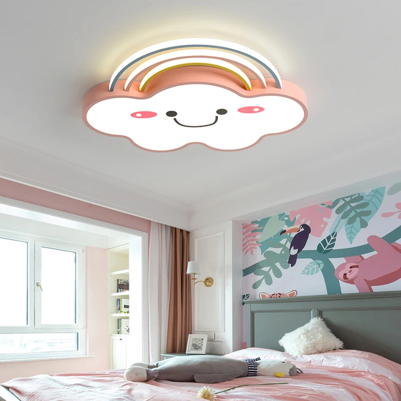 Nordic kindergarten children\'s room kids bedroom decor led lamp lights for room dimmable ceiling light home decoration lamparas