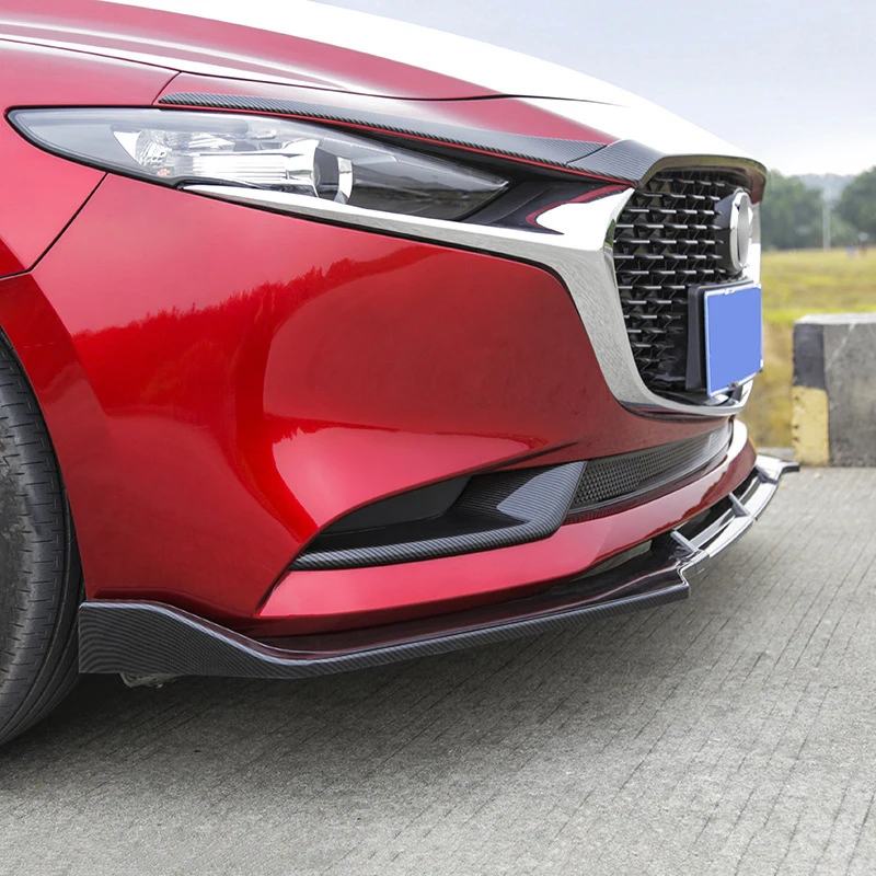 Auto Accessories For Mazda 3 Axela Sedan Bp 2019 2020 Car Carbon Fiber Front Fog Light Lamp Cover Trim Molding Bezel Garnish