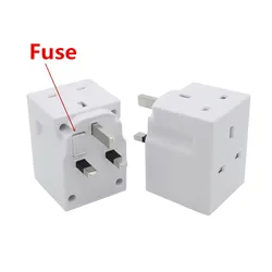 UK Plug 250V 13A Portable Multi 1 to 3 ways Travel Adapter Power Socket  Independent   Conversion Plug