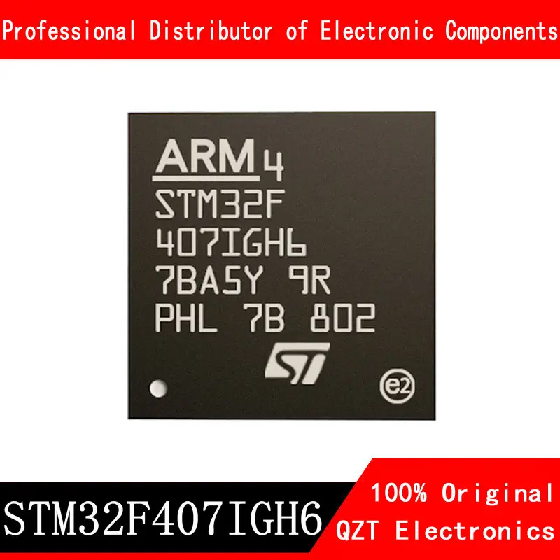 5 unids/lote nuevo original STM32F407IGH6 STM32F407 UFBGA176 microcontroller MCU en Stock