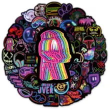 Neon Cartoon Stickers Pack #5
