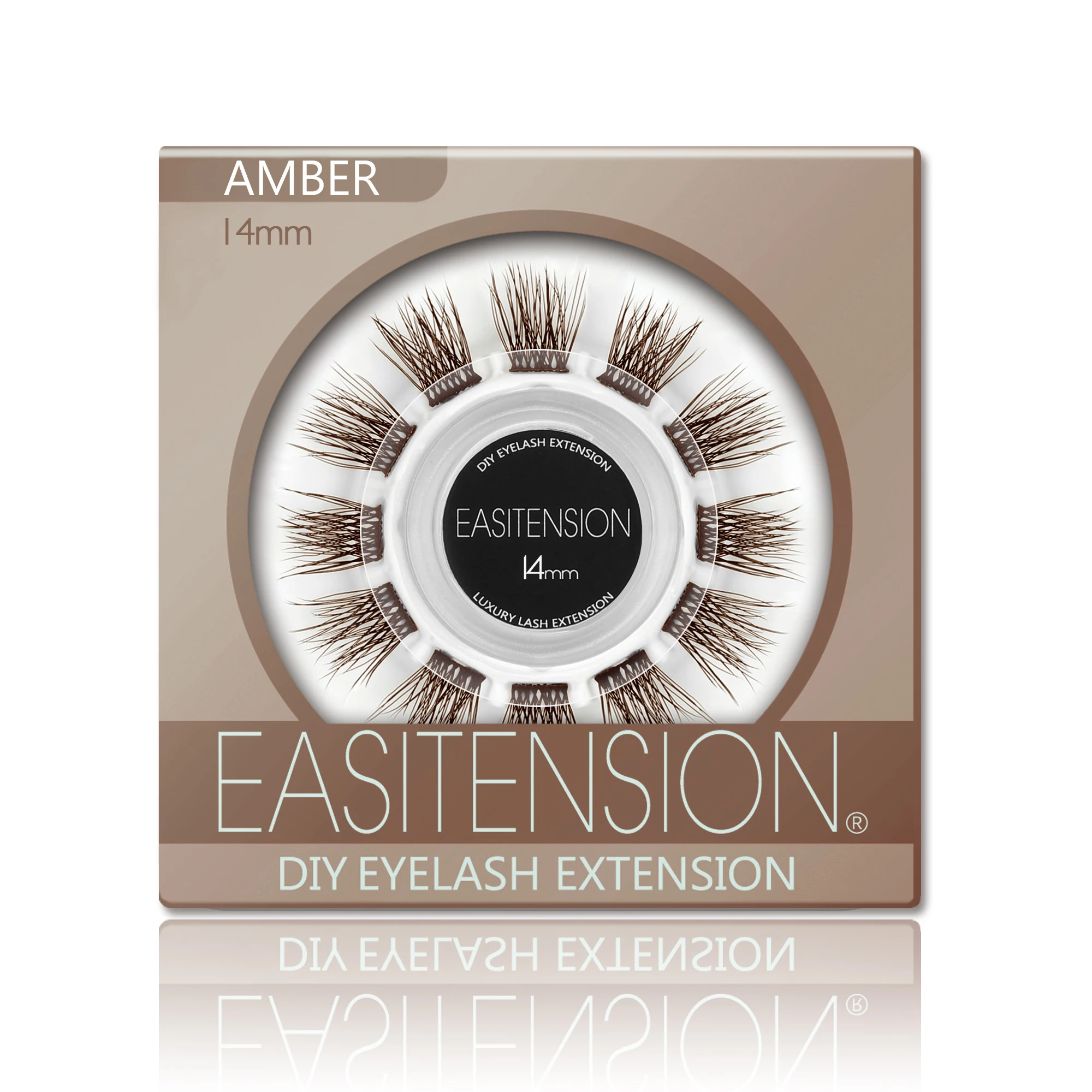 EASITENSION Brown Clusters Individual Lashes Eyelash Extension Professional Makeup Beam Eyelashes Supplies DIY Eyelash Bundles