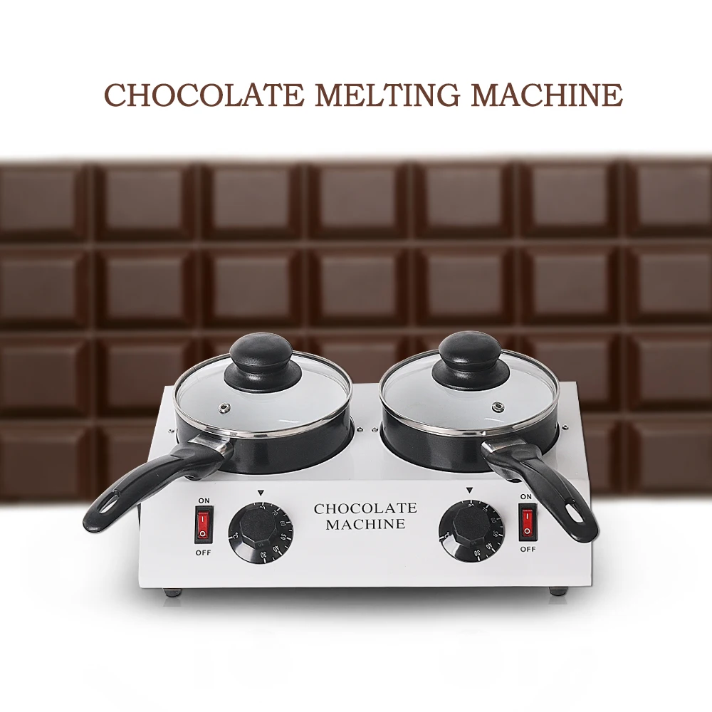 ITOP Chocolate Melting Machine Double Pot Tempting 2 Non-Stick Heating Boiler Chocolate Cheese Sugar Melter Commercial 110-220V