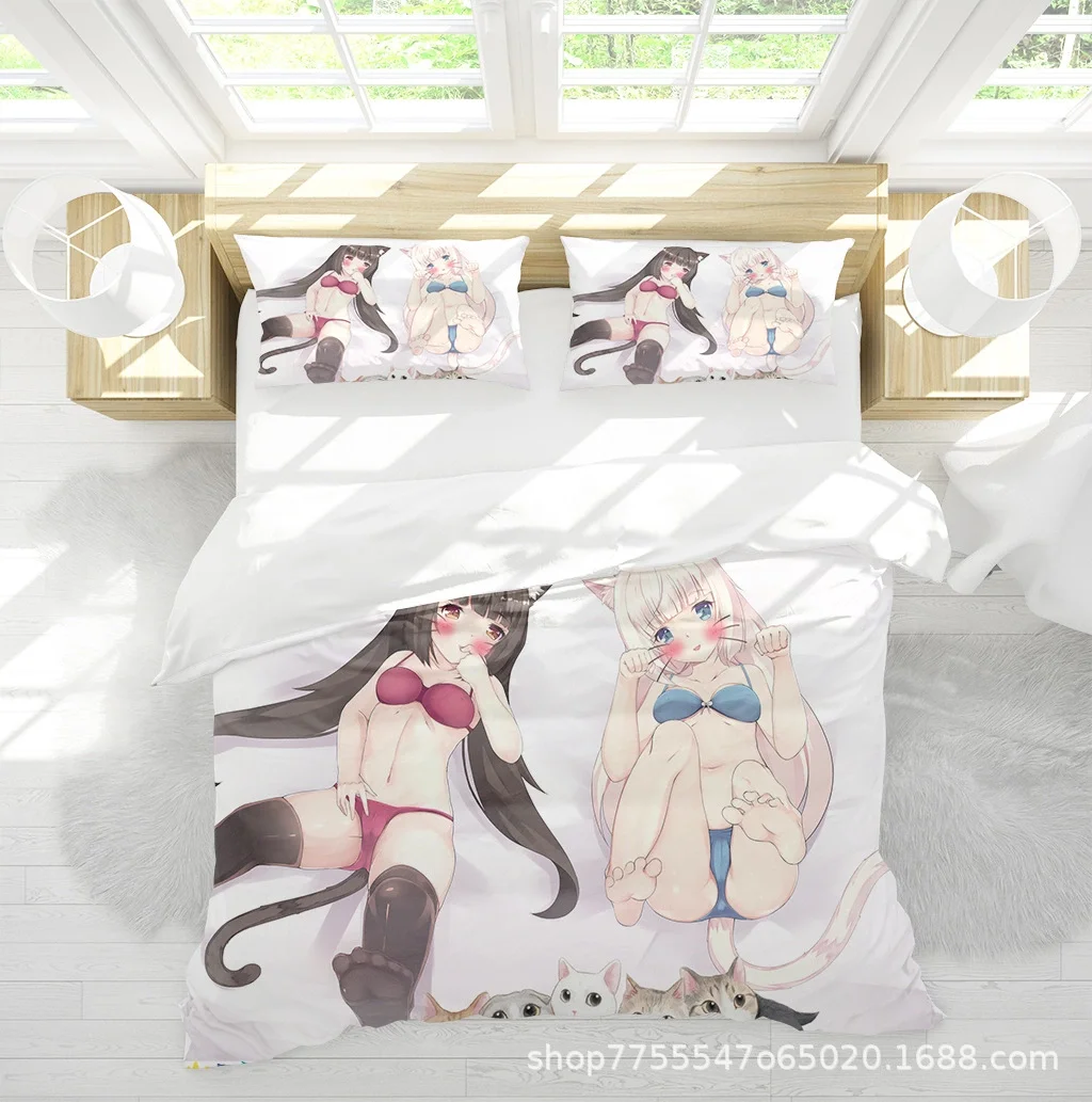 

Anime Chocolate And Vanilla Duvet Cover Sets Cosplay Gifts For Otaku Fans Sexy Girls Bedding Sets Decoe Home Custom