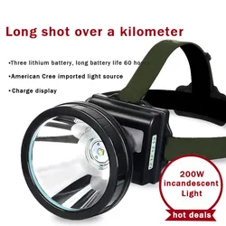 Powerful Cree 10W LED Portable Head Lamp Waterproof Headlight Fishing Hunting Camping Flashlight Built-in Lithium Battery Torch