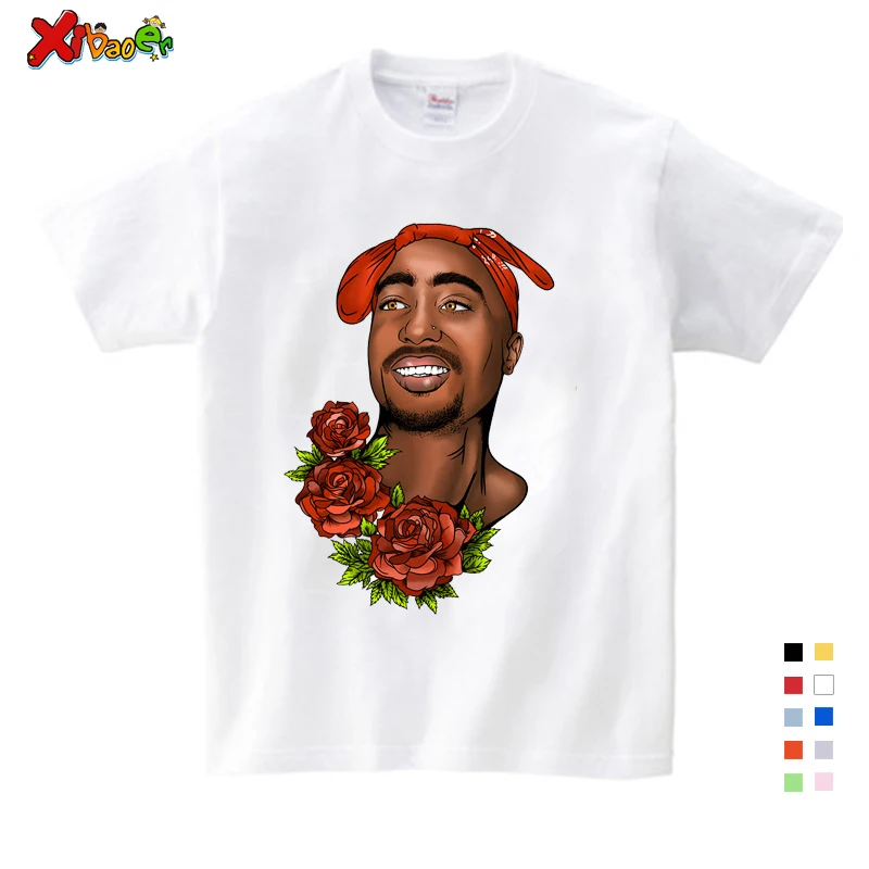 

Cotton Children Fashion 2pac Hip Hop Swag Funny T-shirt Kid Tupac Amaru Shakur Clothes Boys and Girls Casual T Shir 3-12 Years