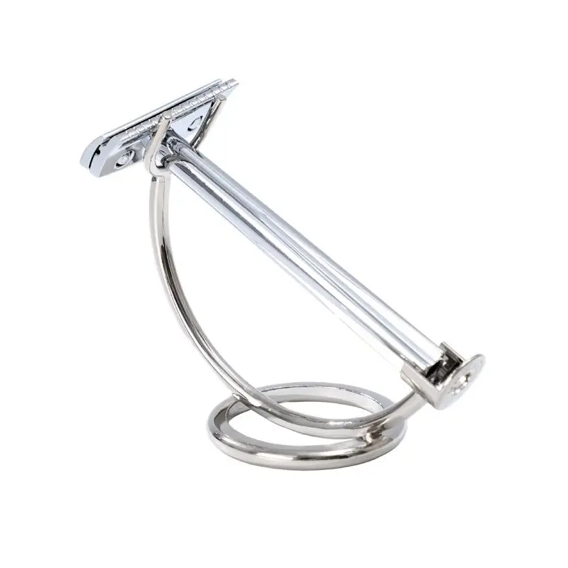 YAQI Chrome  Color Mens Safety Razor Stand Razor Holder Straight Razor Holder