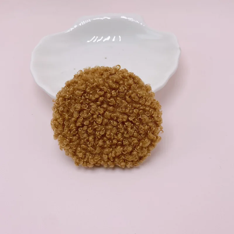 30 Stück/Los 5,5*5cm Plüsch Zweiseitig Samt Runde Katzenohren Gepolsterte Applikationen DIY Handgemachte Kinder Haarspangen Zubehör – Detail 2