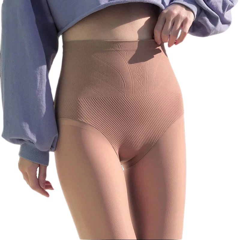 High Waist Sexy Women Pantyhose Massage Honeycomb Mesh Autumn Shiny Sexy Tight Stockings Shaping Bottom Wear Plus Size