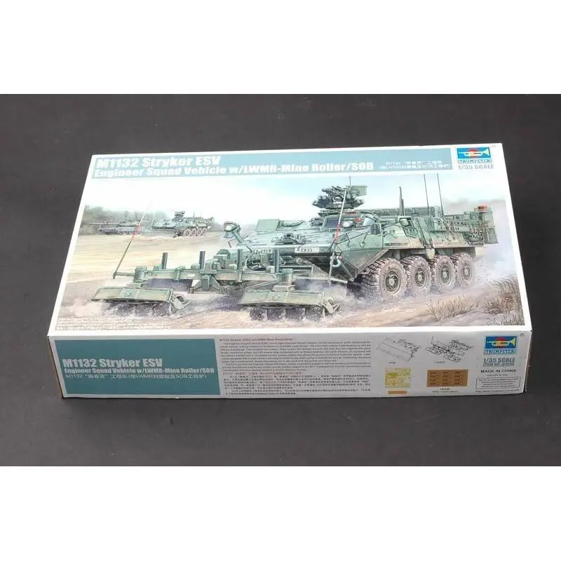 

Trumpeter 01574 1/35 M1132 Stryker Engineer Squad Vehicle w/LWMR-Mine Roller/SOB - Scale Model Kit