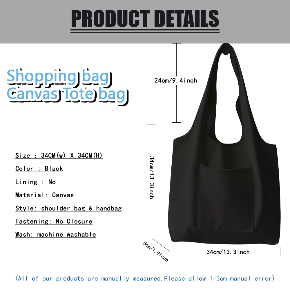 Tote Bag Women‘s Shopping Bags Canvas Commuter Handbags Cartoon Dog Anime Shopper Pure Cotton Portable One-shoulder Cloth Bag