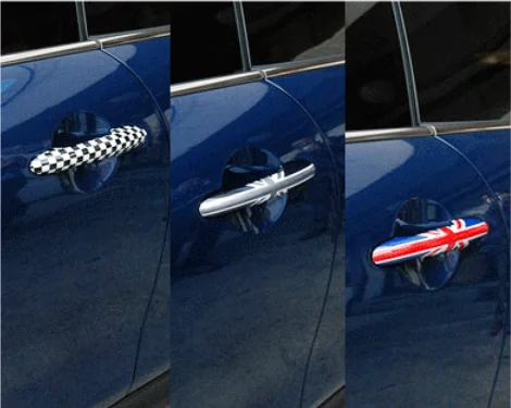 

Auto Car Min Cooper F55 F56 Door Handle Decoration Modification Sticker Shell Gray Union Jack Car Accessories