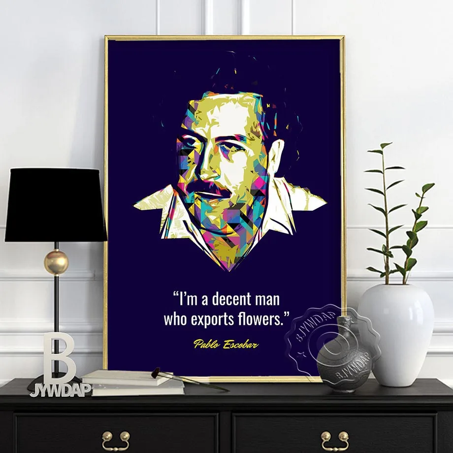 Pablo Escobar Character Legend Retro Vintage Poster And Prints Painting Wall Art Canvas Wall Pictures For Living Room Home Decor
