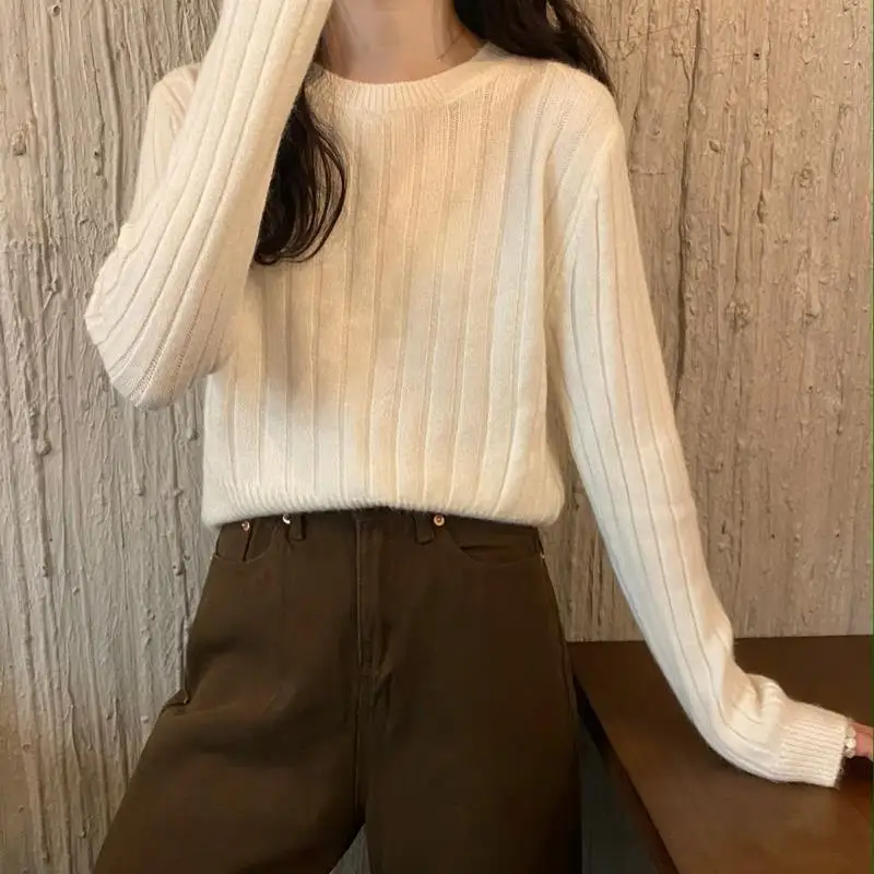 Pullovers Women Unisex Popular Cozy Soft Female Autumn Clothing Ulzzang College Sweater Solid Chic Slim Knitting Mujer Ropa Ins