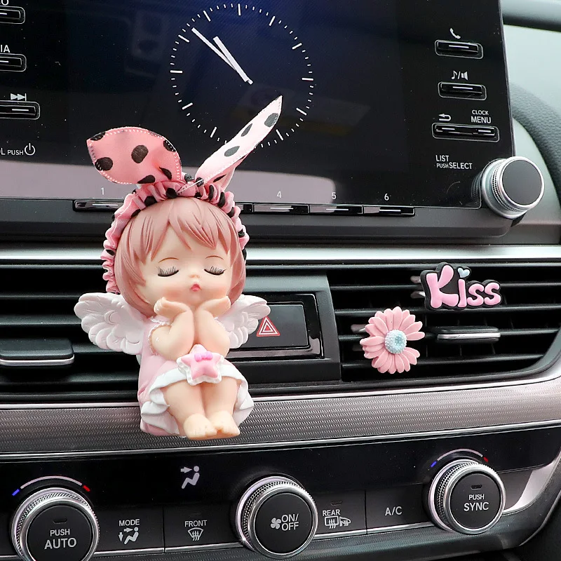 Car Air Outlet Aromatherapy Clip Interior Decoration Anime Cute Baby Annie Action Figures Fragrance Auto Accessories Girls Gifts