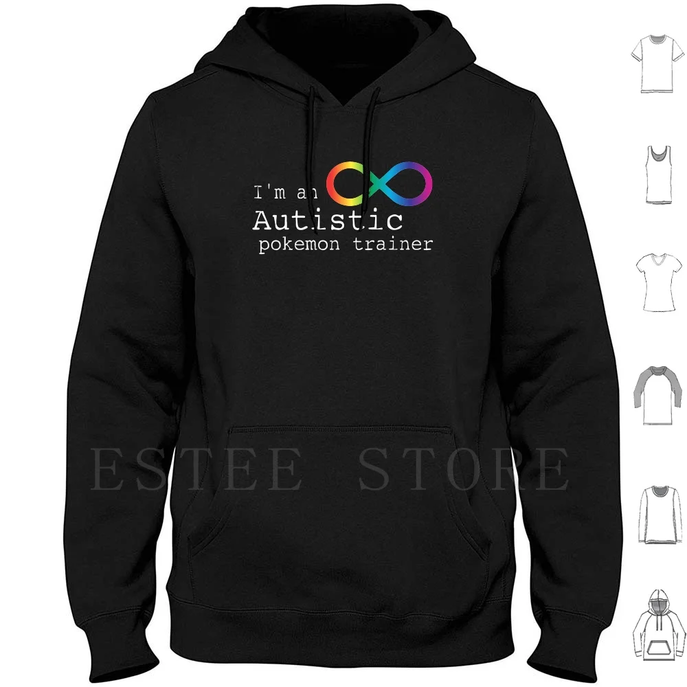 Autistic Hoodie Long Sleeve Autism Autist Autism Spectrum Pride Neurodiversity Rainbow Infinity Symbol