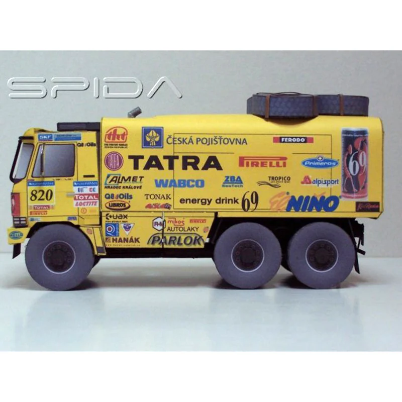 TATRA 815 VD 13 350 6X6.1 Truck 1:53 Dakar Rally 3D Paper Model Papercraft Art Origami DIY Adult Handmade Craft Toys ZX-040