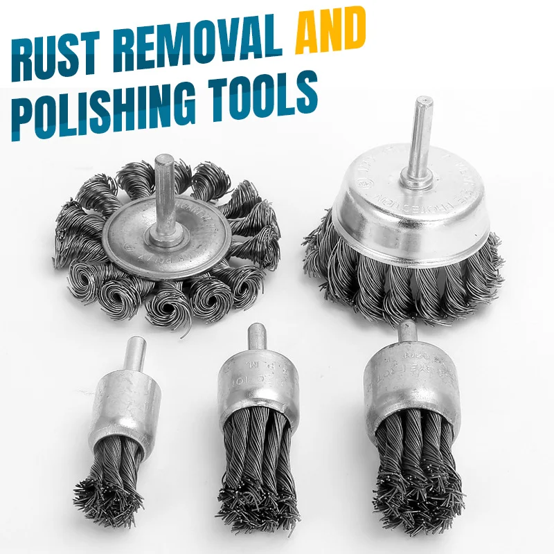 Lonbor Rust Removal Polishing Tools Stainless Steel Wire Wheel Brushes Angle Grinder Gadget Rotary Tool Polishing Brush