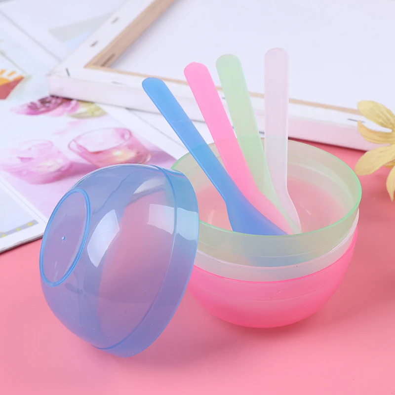 Face Mask Bowl Homemade Makeup Beauty DIY Plastic Film Bowl with Mask Spoon Stick Set