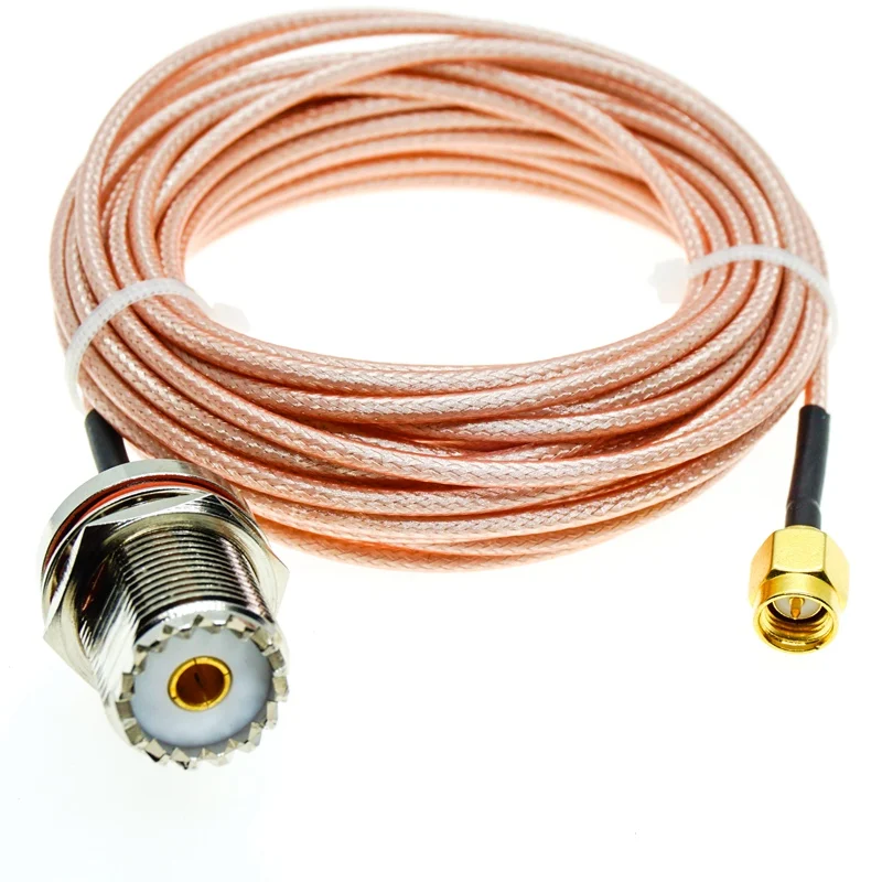 

RG316 SMA Male To SO239 UHF Female Bulkhead PL259 Coax RF Extension Cable Jumper Pigtail