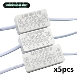 LED Drivers 300mA 8-25W 18-36W 36-50W LED Power Supply Adapter Unit With cable AC 200-240V Lighting Transformers For LED Lights