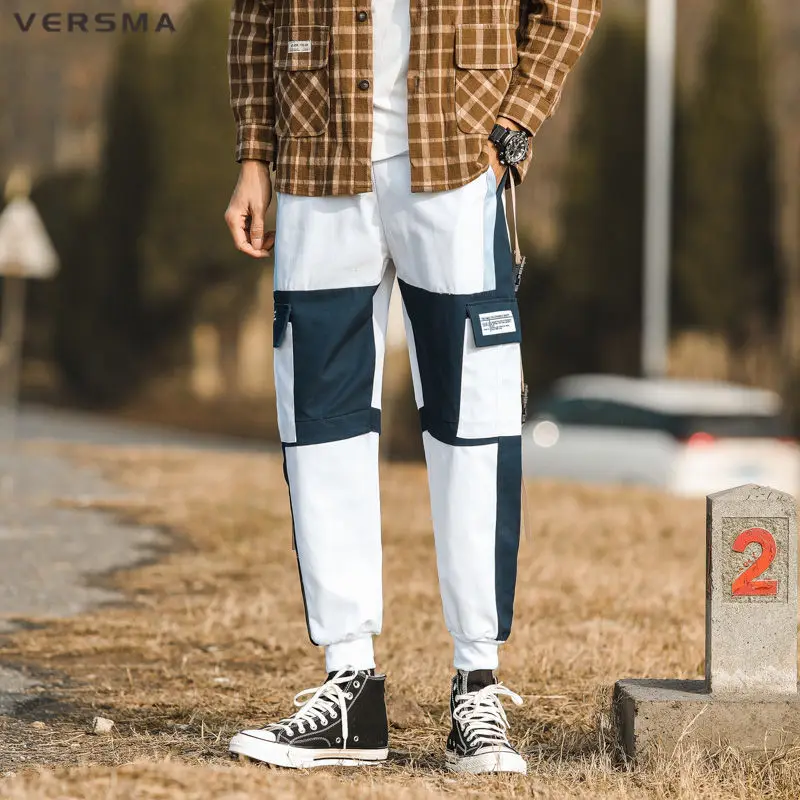 VERSMA Korea Harajuku Sports Pants Men Trousers Sweatpants Women Plus Size Hip Hop Dance Costumes Kpop Jogger Pants Dropshipping