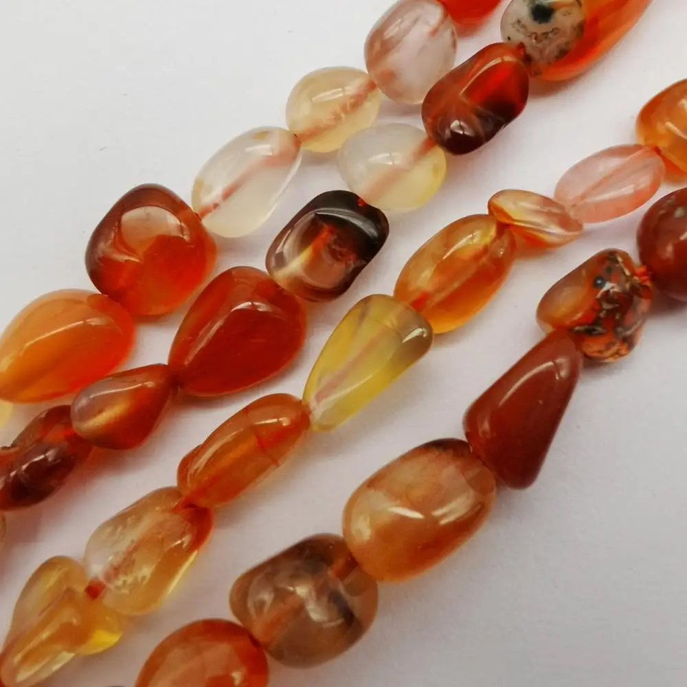 Irregular Gravel Shape 5-7mm Natural Red Agate Stone Loose Beads Strand 16 Inch Jewelry For Woman Gift Making A225