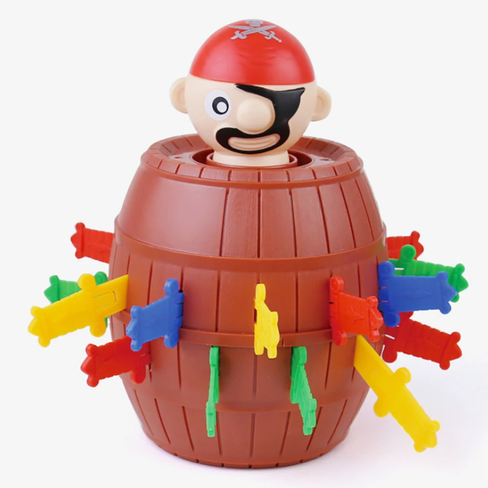 Hot Sale Funny Novelty Kids Children Lucky Game Gadget Jokes Tricky Pirate Barrel Game Pirate Bucket Kiddie Toy