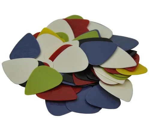 Imagen 2 del producto Púas de guitarra de nailon antideslizantes, accesorio brillante, mediano, 100 piezas, 0,58 mm