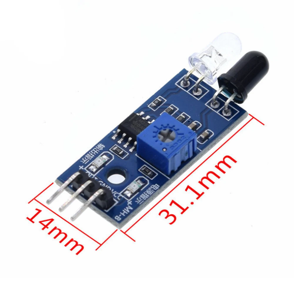 10PCS 3PIN DIY Smart Car Robot Reflective Photoelectric IR Infrared Obstacle Avoidance Sensor Module