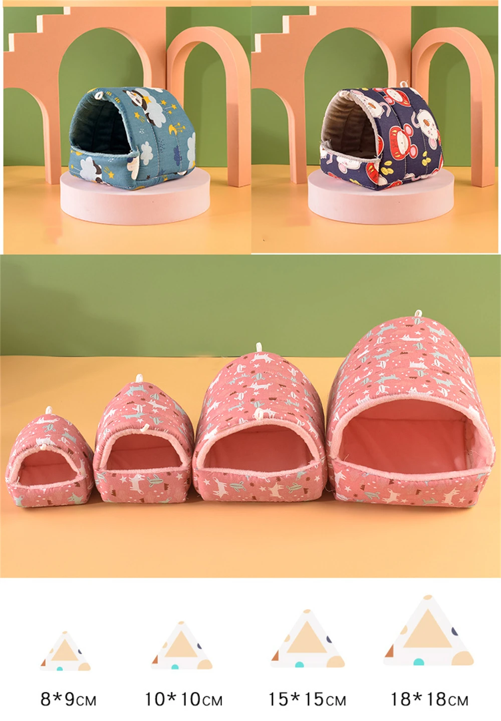 Haustier Hamster Nest Plüsch Warme und Bequeme Winter Papagei Hängematte Höhle Käfig Hütte Zelt Haustier Liefert Vogel Käfig Papagei Zubehör – Detail 5
